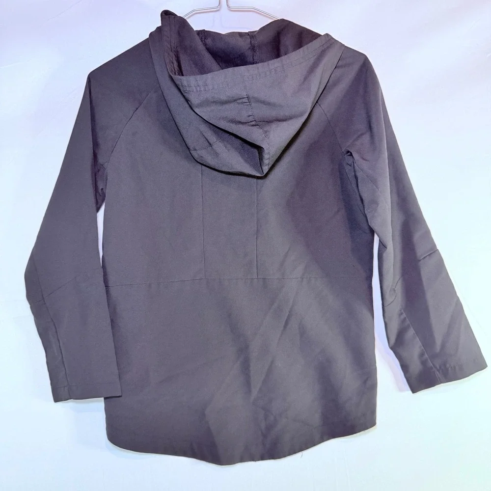 Nike Kids Dri-FIT Full‎ Zip Hooded Windbreaker Jacket Black Small S 8-10
